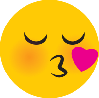 Emoticono besos amorosos