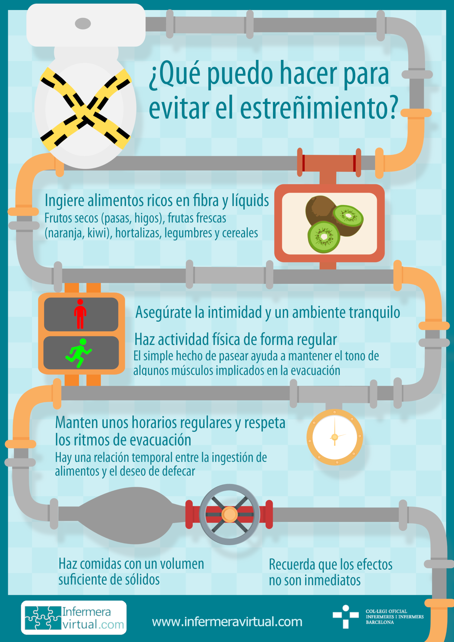 Infografía para evitar el estreñimiento